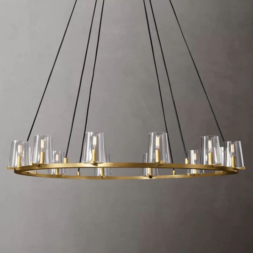 Kuseay Glass Round Chandelier 48"