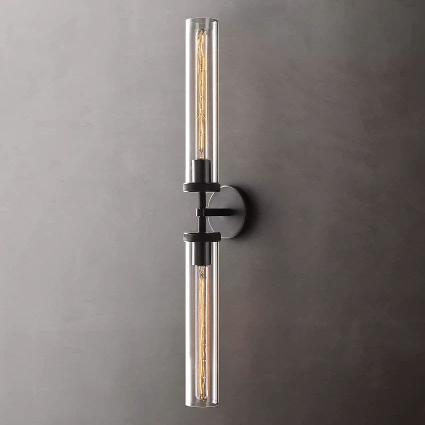Lambethy Knurled Grand Linear Wall Sconce 31"W-Sylvia Space