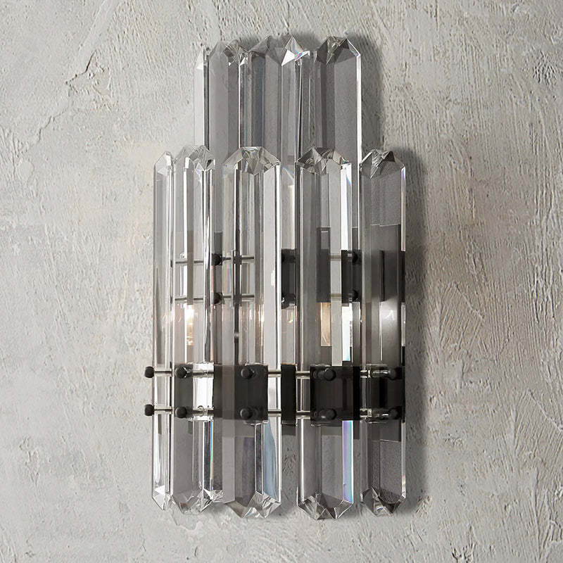 Bonnieo Faceted Crystal Wall Sconce