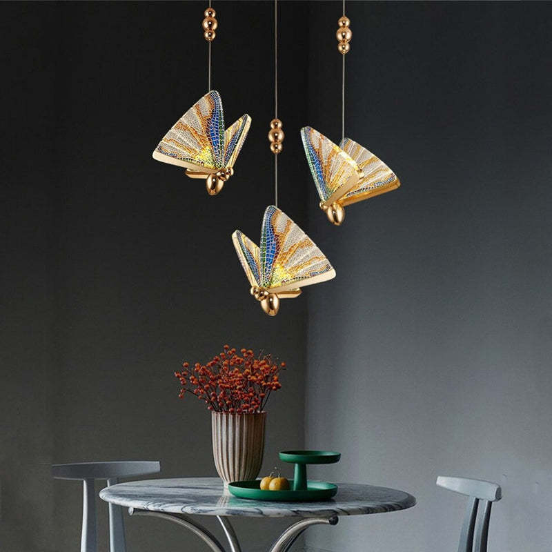 Creative Butterflies Colorful Pendant Light-Sylvia Space