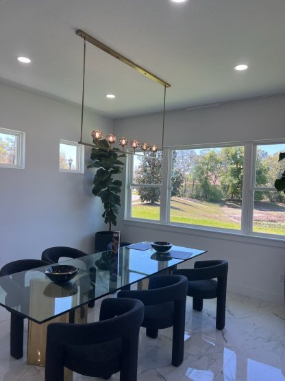 Bouble De Crystal Linear Chandelier 60"