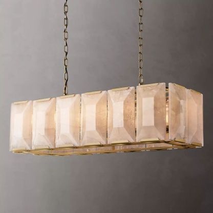 Hulson Calcite Rectangular Chandelier 42"