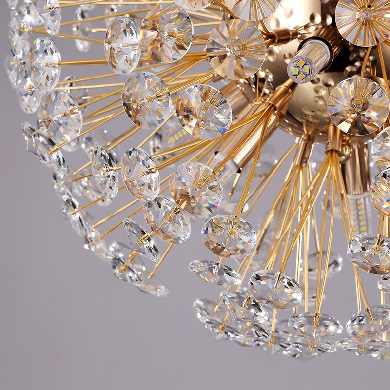 Liano Crystal Dandelion Sphere Ceiling Light-Sylvia Space