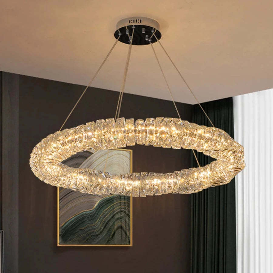 Braconidy Crystal Round Chandelier-Sylvia Space