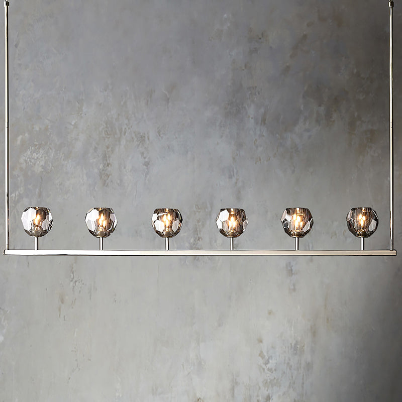 Bouble De Crystal Linear Chandelier 60"