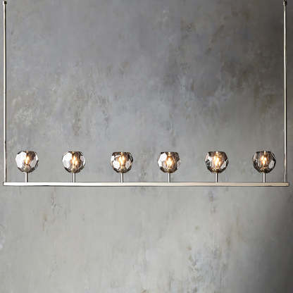 Bouble De Crystal Linear Chandelier 60"