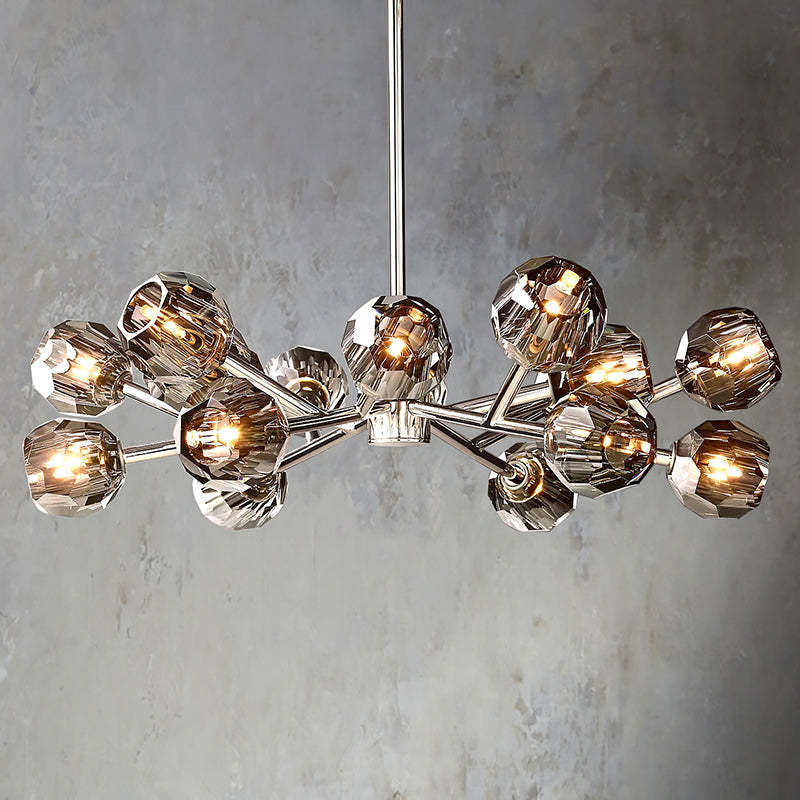 Bouble De Crystal Round Chandelier 36"