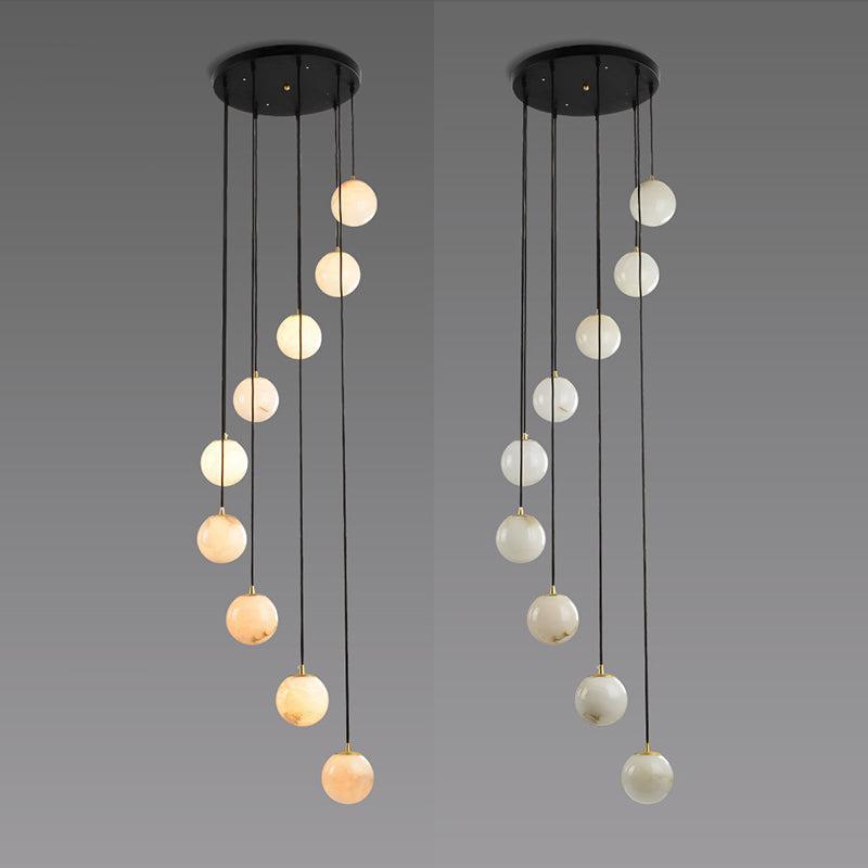 Alabaster Anne Earth Art Chandelier