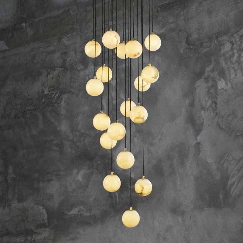 Alabaster Anne Earth Art Chandelier