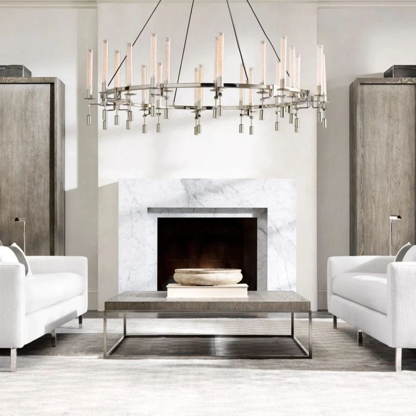 Fontanellee Round Chandelier 46"-Sylvia Space