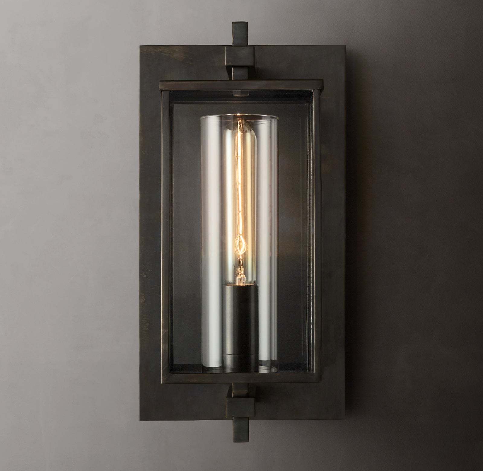 DEVAUEU SQUARE SCONCE 16''-Sylvia Space