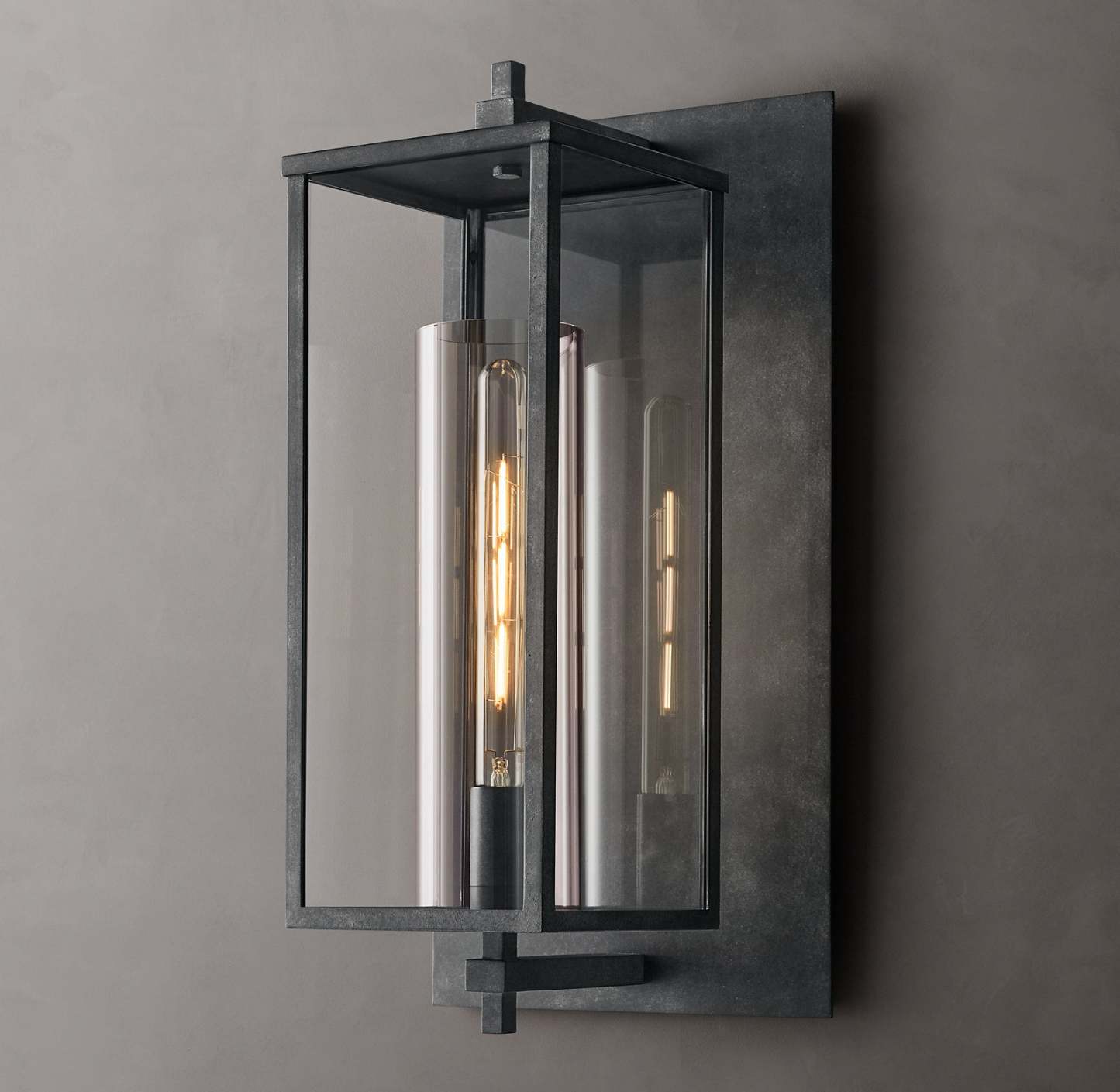 DEVAUEU GRAND SQUARE SCONCE 23''-Sylvia Space