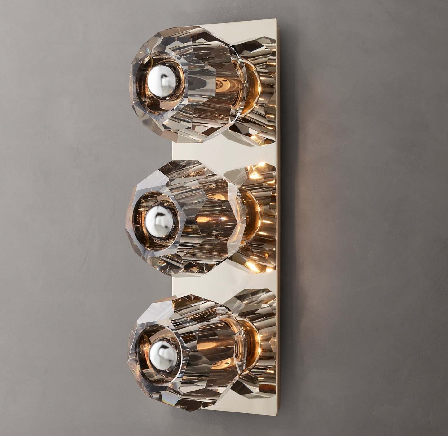 Bouble De Crystal Glass Linear Wall Sconce-Sylvia Space