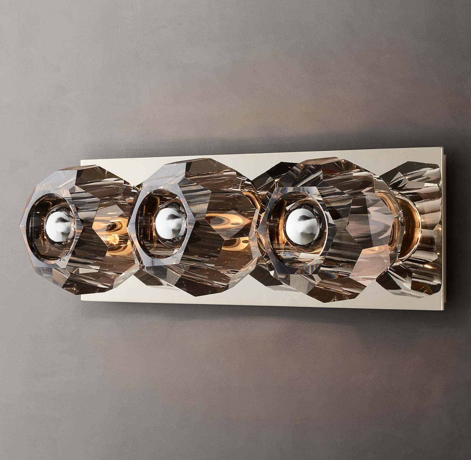 Bouble De Crystal Glass Linear Wall Sconce-Sylvia Space