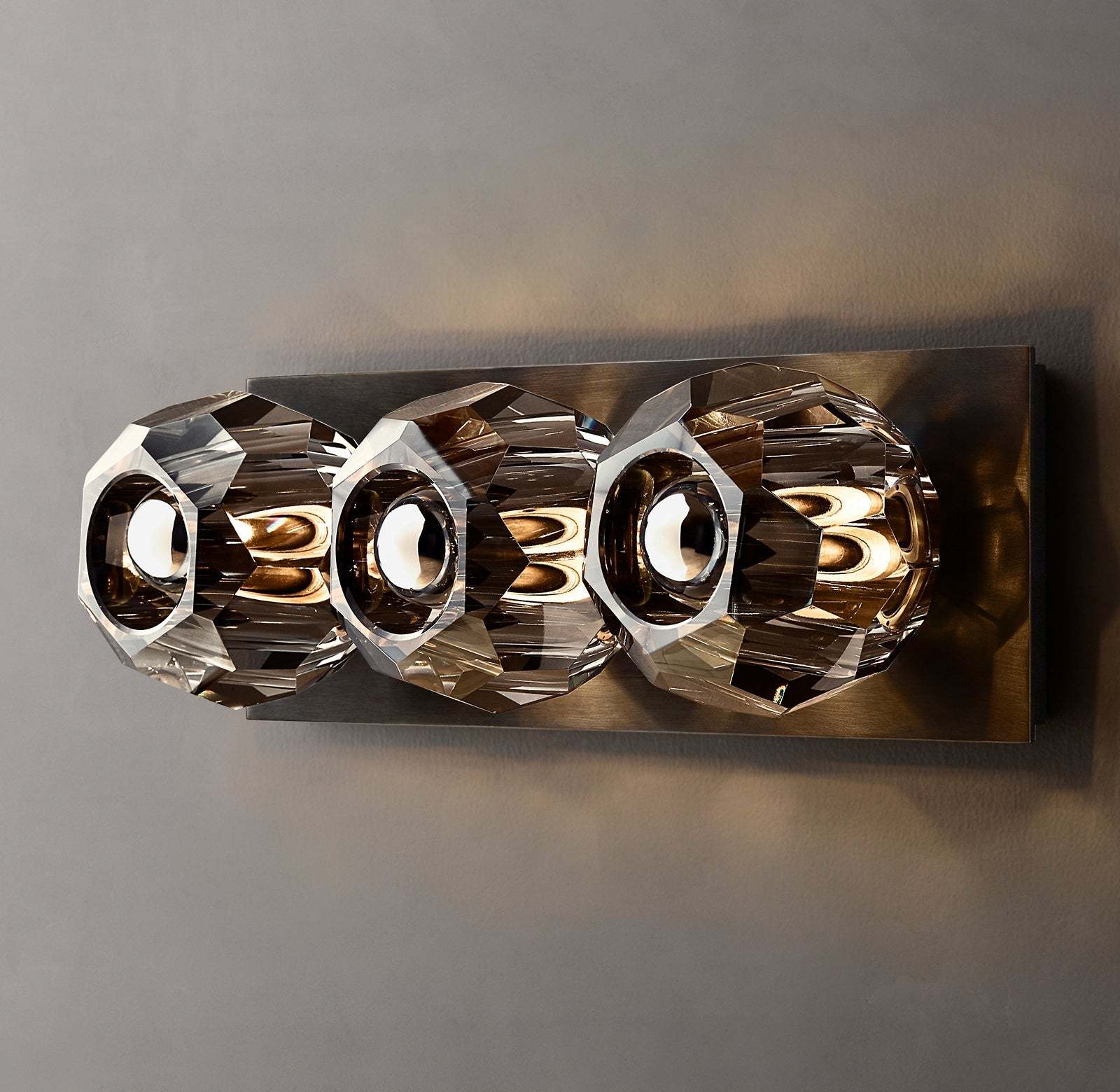 Bouble De Crystal Glass Linear Wall Sconce-Sylvia Space