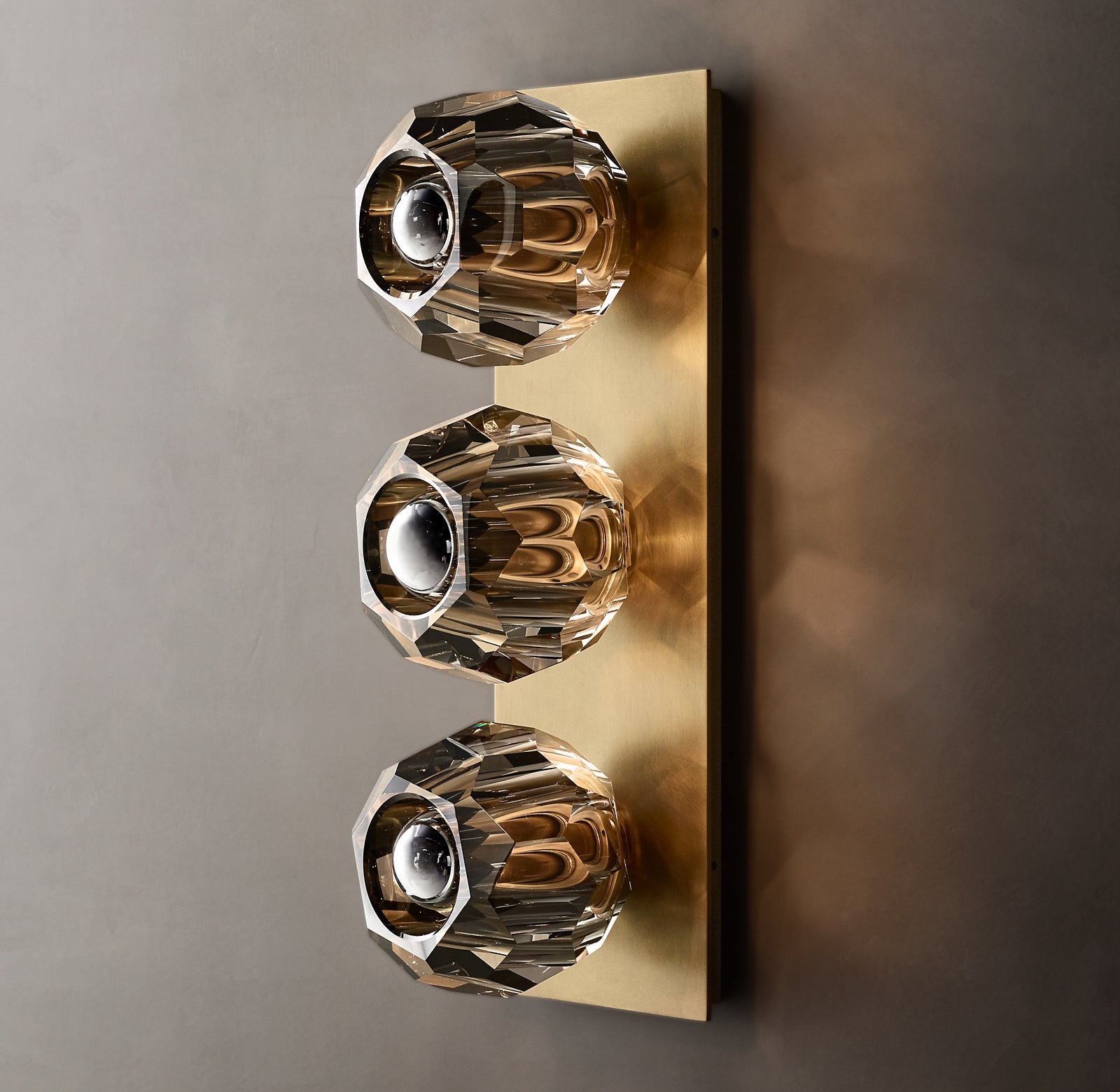 Bouble De Crystal Glass Linear Wall Sconce-Sylvia Space