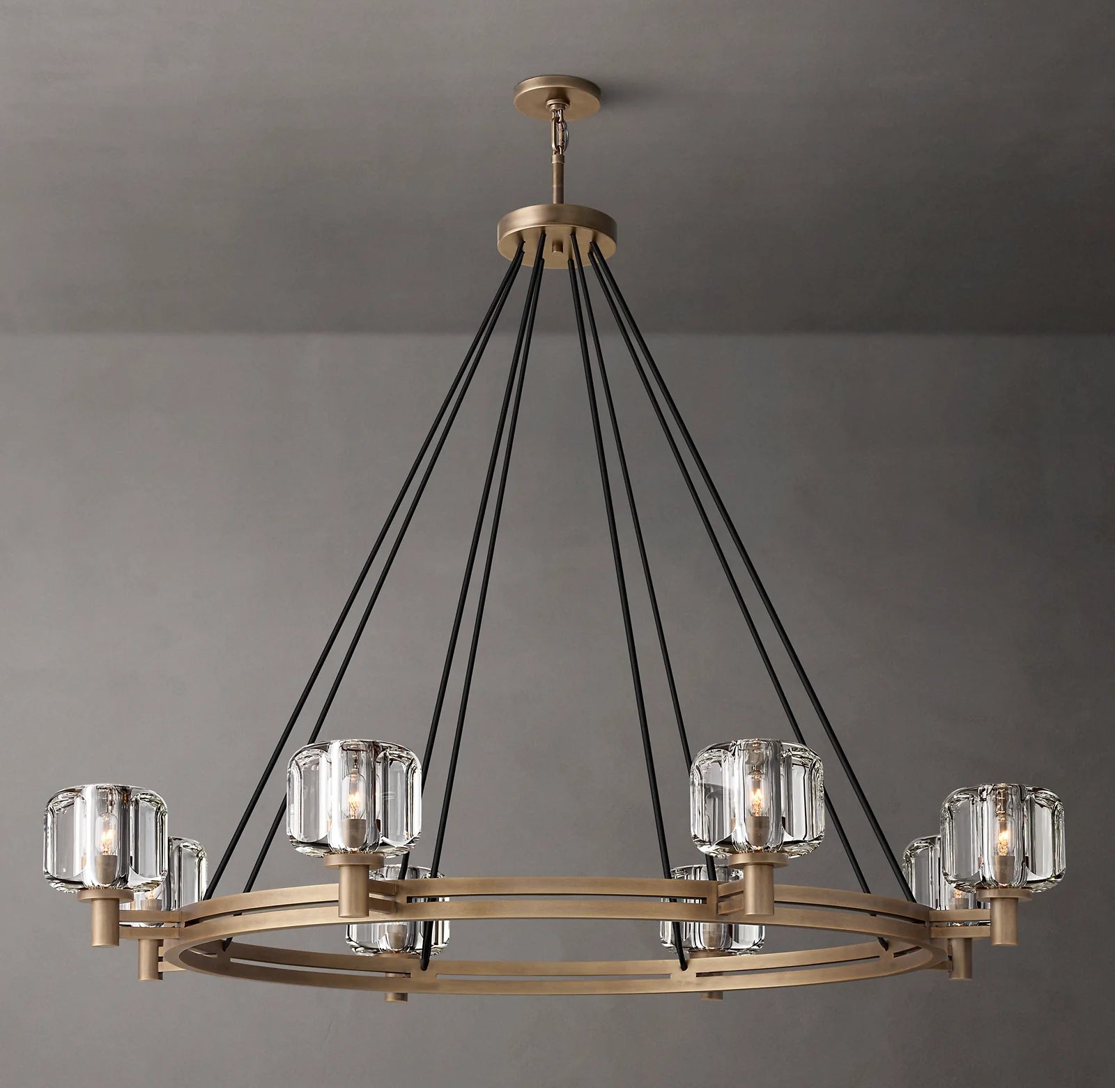 Demarety  Round Chandelier 48" for Living Room, Bedroom, Dining Table