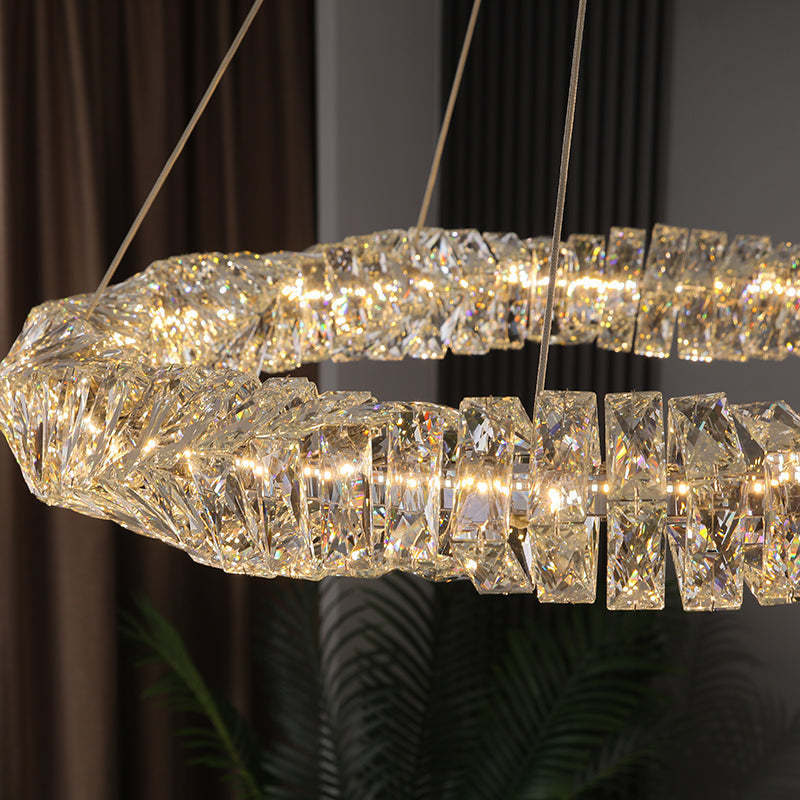 Braconidy Crystal Round Chandelier-Sylvia Space