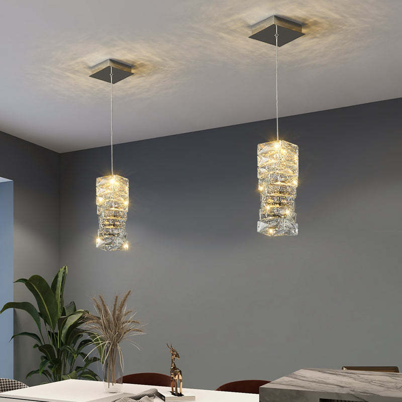 Baccoi Crystal Pendant Lighting Fixture-Sylvia Space