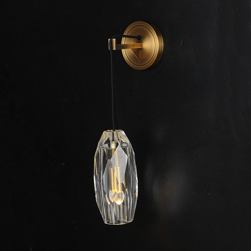 Many Aspector Crystal Shade Wall Sconce-Sylvia Space