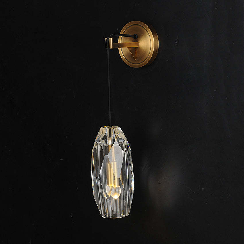 Many Aspector Crystal Shade Wall Sconce-Sylvia Space
