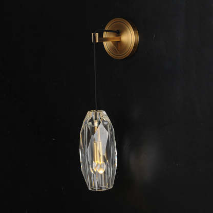 Many Aspector Crystal Shade Wall Sconce-Sylvia Space