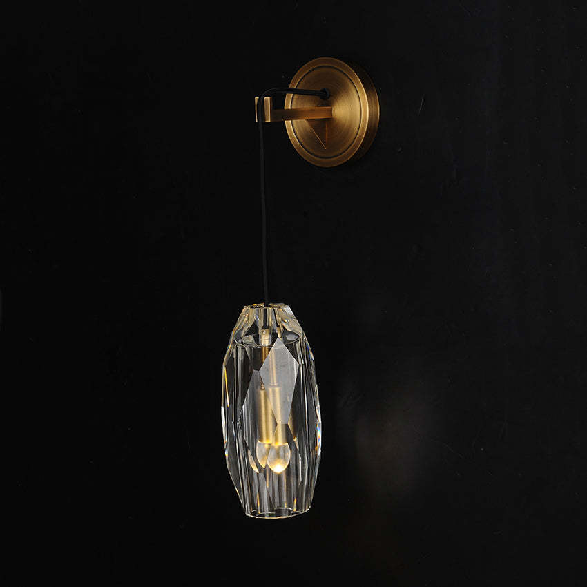 Many Aspector Crystal Shade Wall Sconce-Sylvia Space