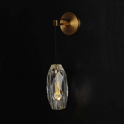 Many Aspector Crystal Shade Wall Sconce-Sylvia Space