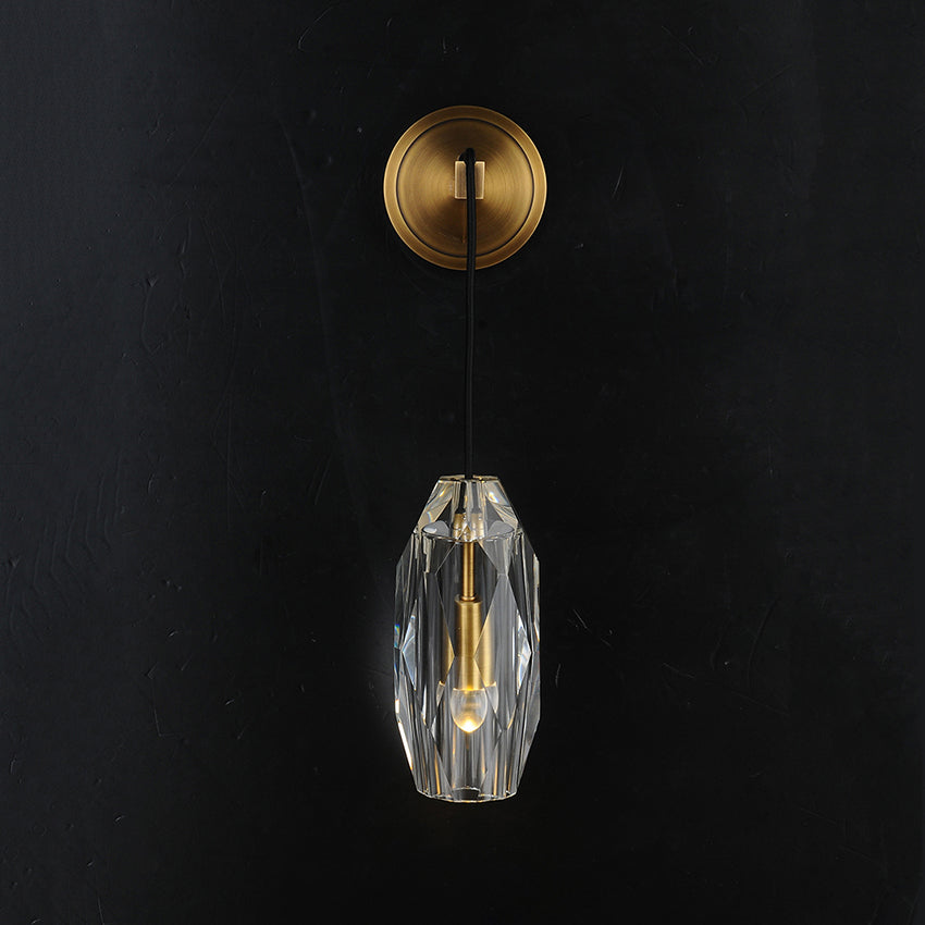 Many Aspector Crystal Shade Wall Sconce-Sylvia Space