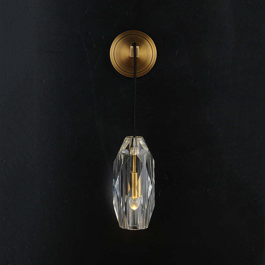 Many Aspector Crystal Shade Wall Sconce-Sylvia Space