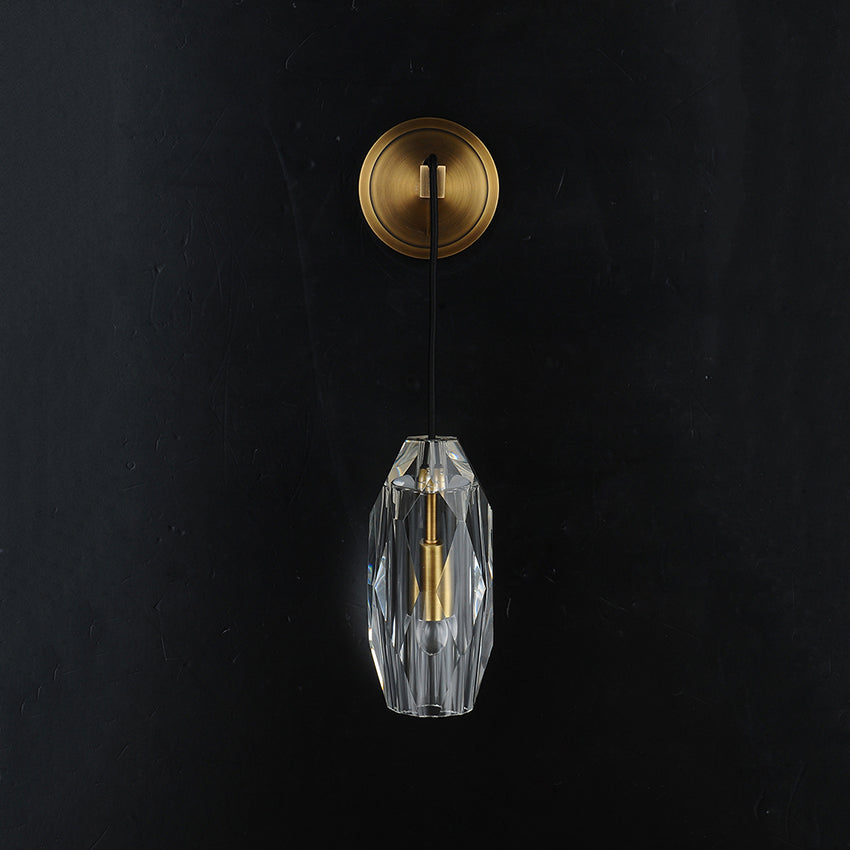 Many Aspector Crystal Shade Wall Sconce-Sylvia Space