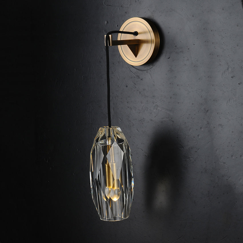 Many Aspector Crystal Shade Wall Sconce-Sylvia Space