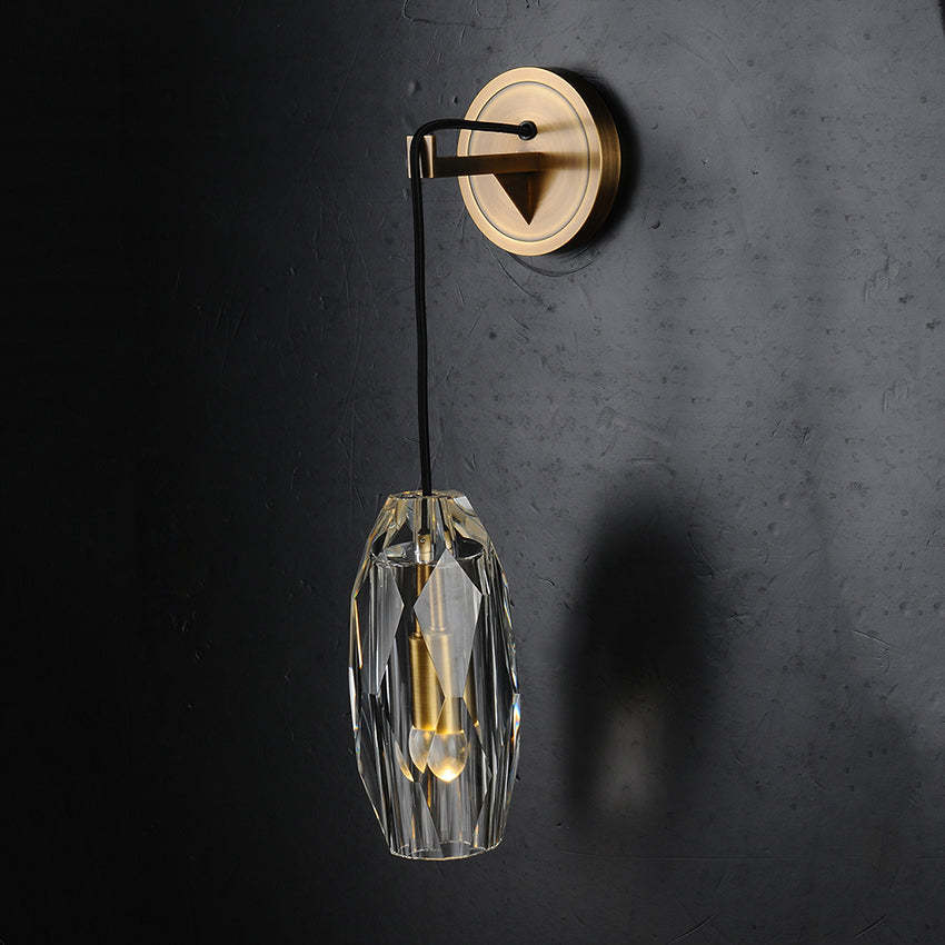 Many Aspector Crystal Shade Wall Sconce-Sylvia Space