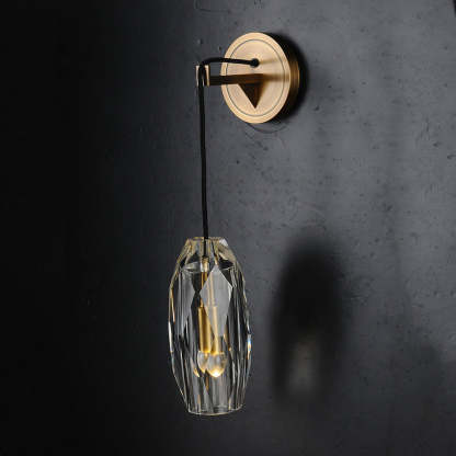 Many Aspector Crystal Shade Wall Sconce-Sylvia Space