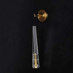 Modernity Crystal Tube Wall Sconce Height 17"-Sylvia Space