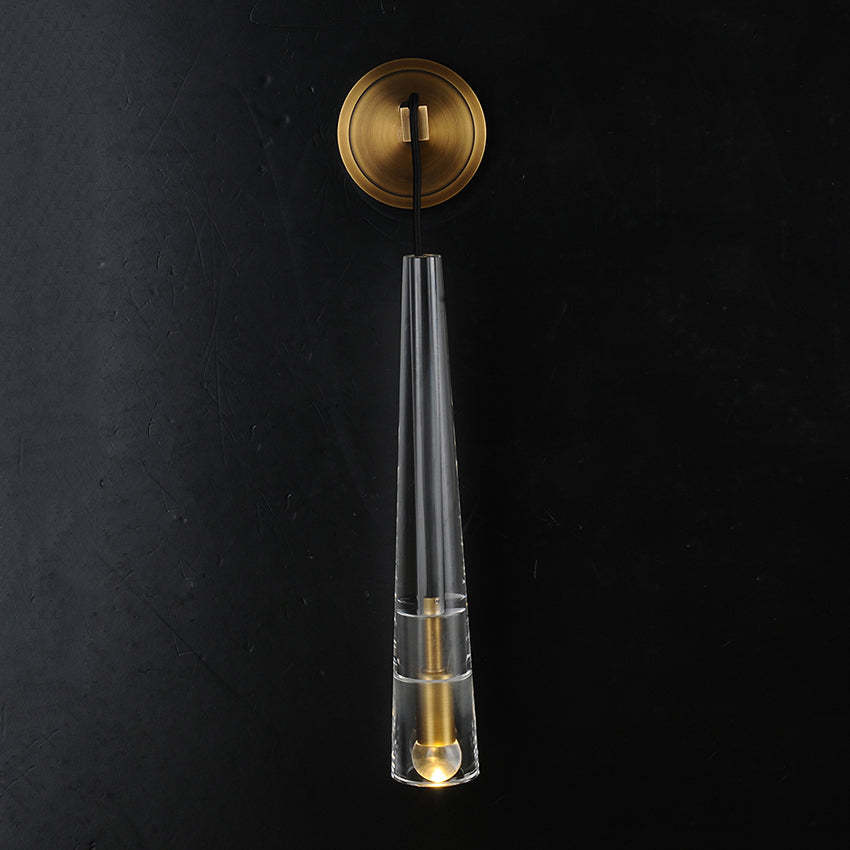 Modernity Crystal Tube Wall Sconce Height 17"-Sylvia Space