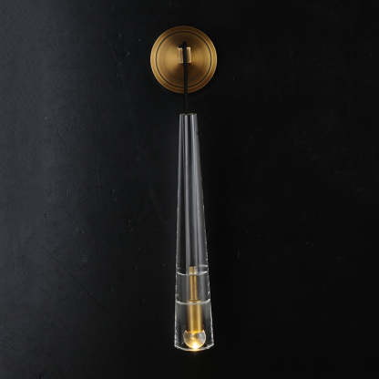Modernity Crystal Tube Wall Sconce Height 17"-Sylvia Space
