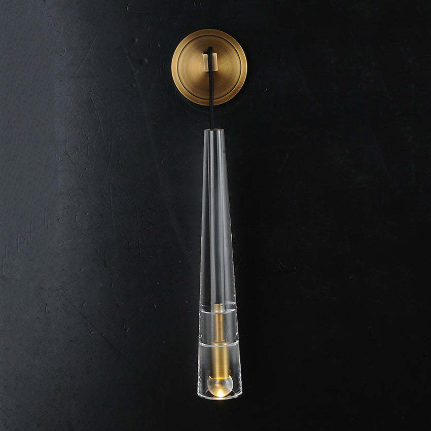 Modernity Crystal Tube Wall Sconce Height 17"-Sylvia Space