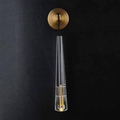 Modernity Crystal Tube Wall Sconce Height 17"-Sylvia Space