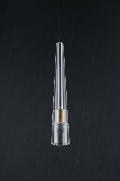 Crystal Tube Ceiling Pendant Light Mini Pendent H17"-Sylvia Space