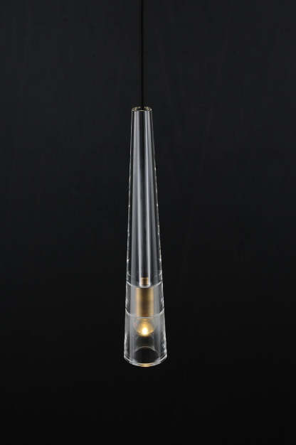Crystal Tube Ceiling Pendant Light Mini Pendent H17"-Sylvia Space