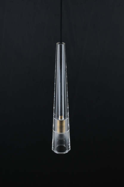 Crystal Tube Ceiling Pendant Light Mini Pendent H17"-Sylvia Space