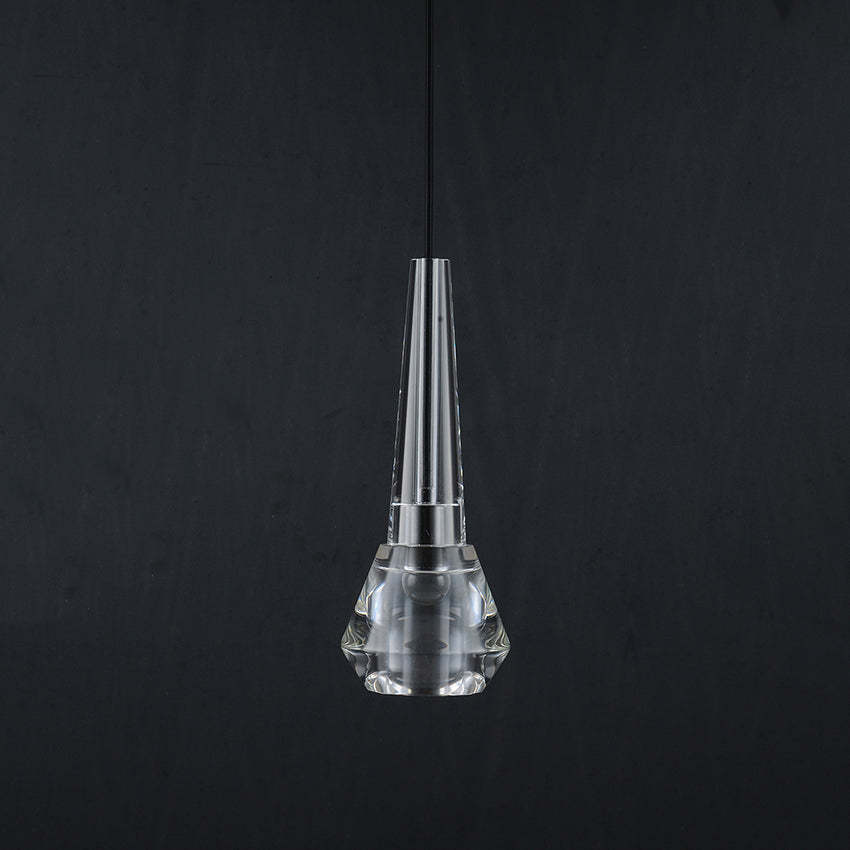 Crystal Mono Wall Sconce For Bedroom Height 13"-Sylvia Space