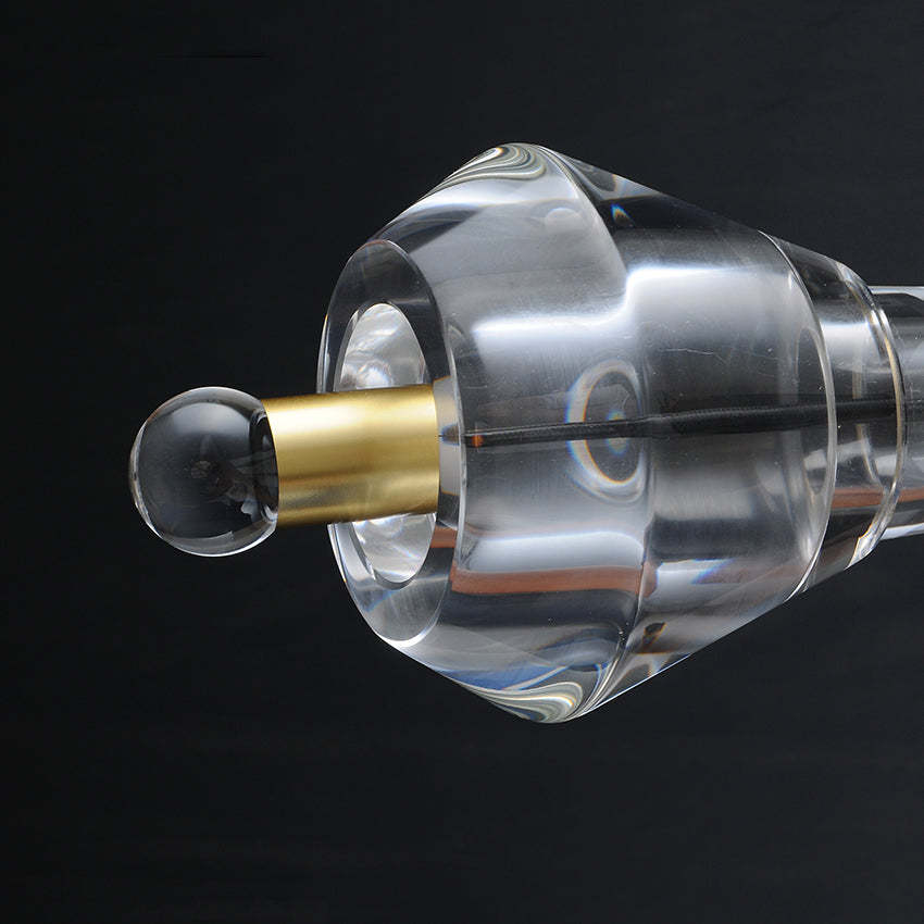 Crystal Mono Wall Sconce For Bedroom Height 13"-Sylvia Space