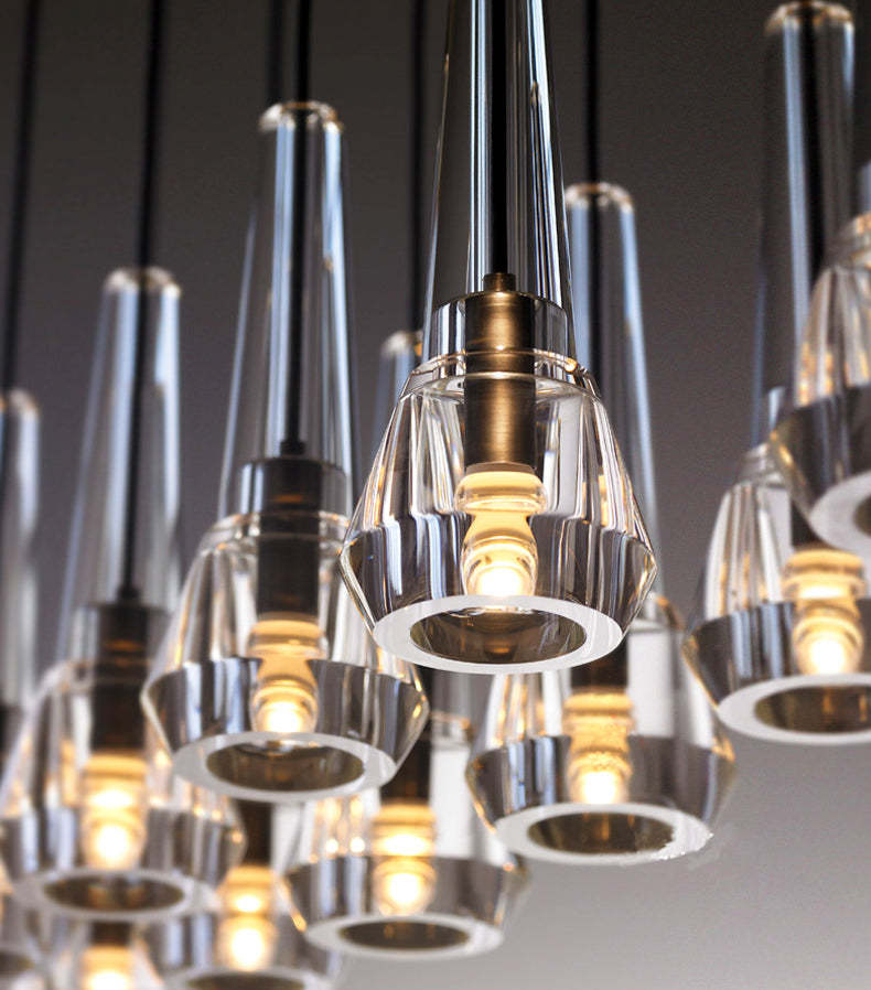 Modernity Cone Crystal Pendant Chandelier-Sylvia Space