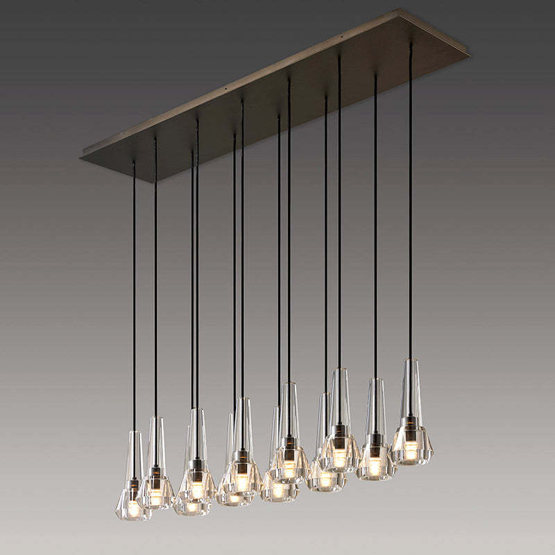 Modernity Cone Crystal Pendant Chandelier-Sylvia Space