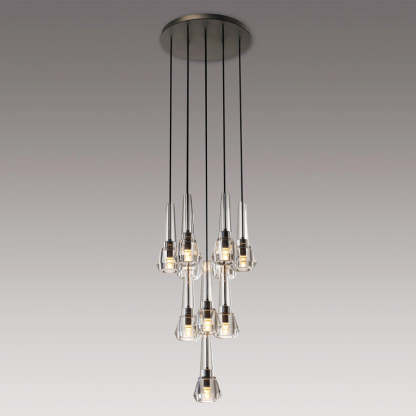 Modernity Cone Crystal Pendant Chandelier-Sylvia Space