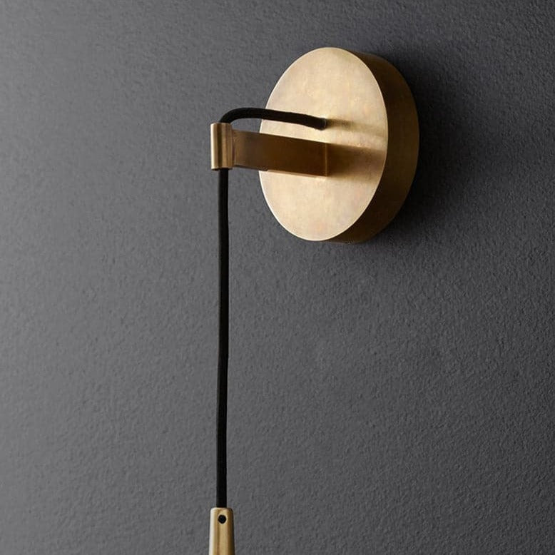 Aquinan Tapered Tubular Solid Brass Wall Sconce 38" H