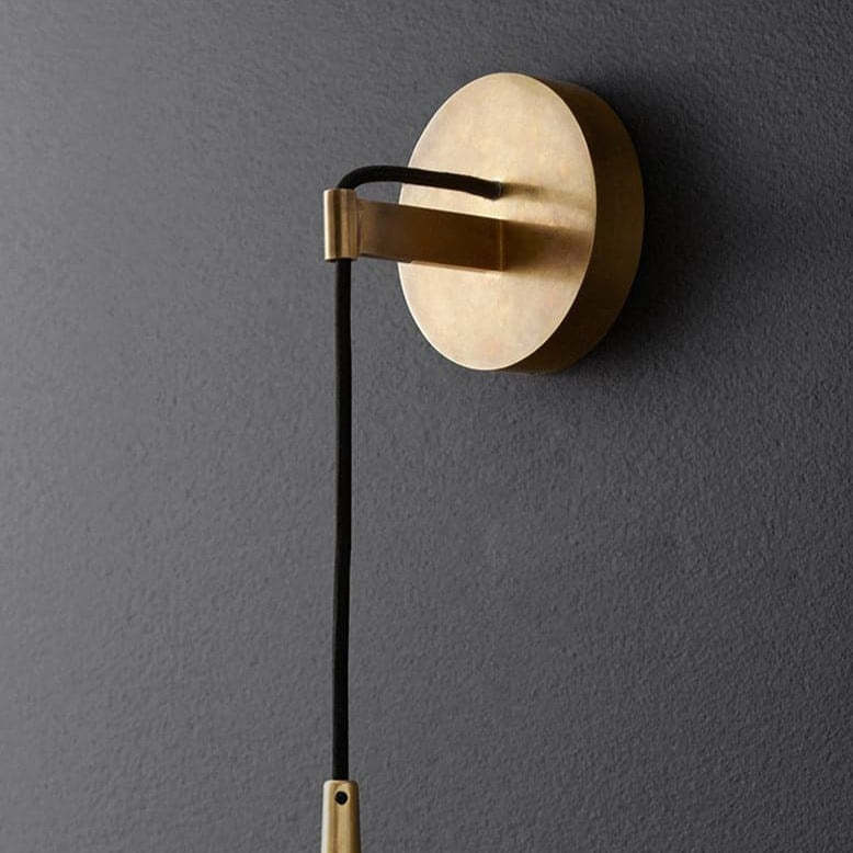 Aquinan Tapered Tubular Solid Brass Wall Sconce 22" H