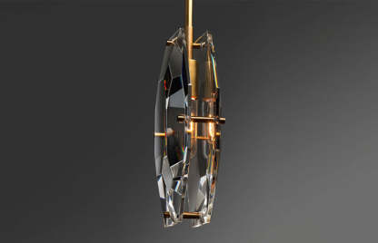Modernity Faceted Crystal Pendant Lighting-Sylvia Space